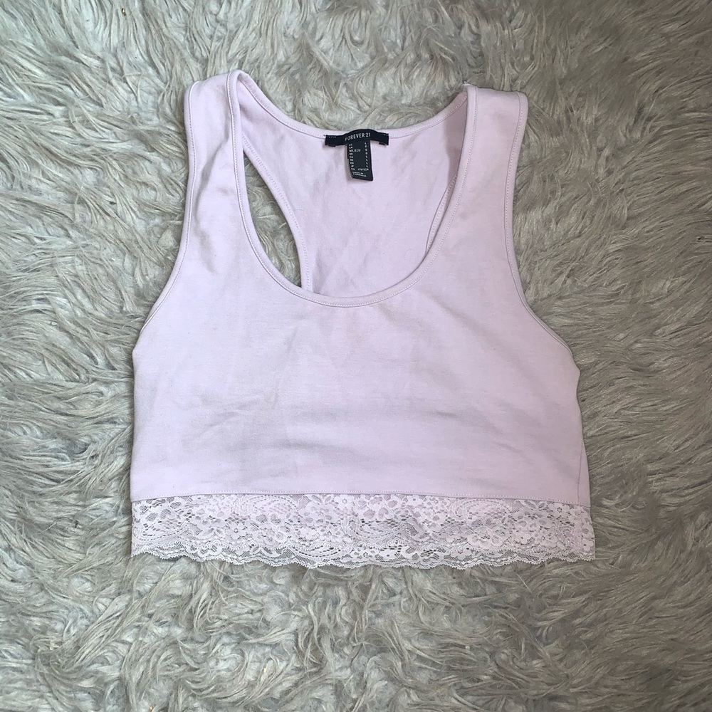 light purple crop top